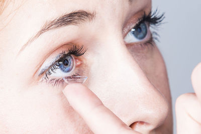 Close-up portrait of woman