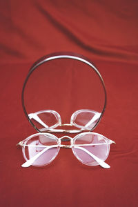 Close-up of sunglasses on table