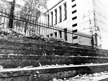 Low angle view of staircase in building