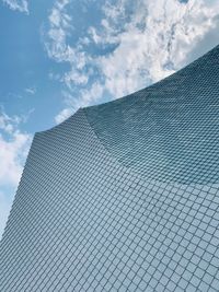 Low angle view of modern building against sky