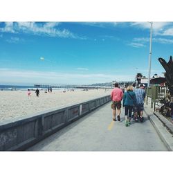 Tourists on beach