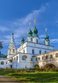 Exterior of historic building against sky