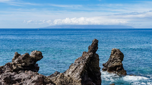 Panoramic view of sea against sky