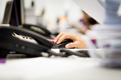 Close-up of woman working