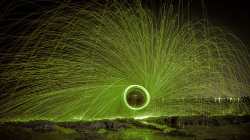 Light trails at night