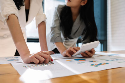 Business people working on table