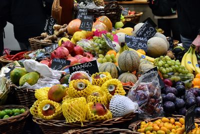 Fruits for sale in market
