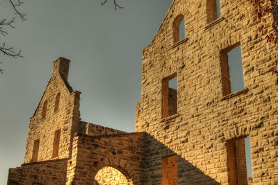 Low angle view of old building