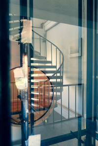 Close-up of spiral stairs