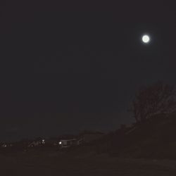 View of moon in the dark