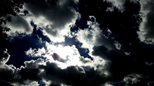 Low angle view of cloudy sky