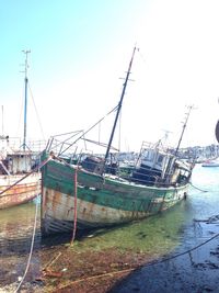 Boats in harbor