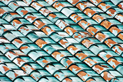 Full frame shot of  layered roof