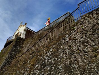 Low angle view of built structure against sky