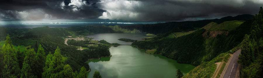 Panoramic view of sea against sky