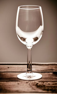 Close-up of wineglass on table