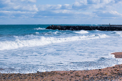 Scenic view of sea against sky