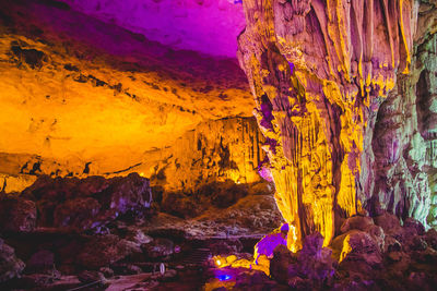 Rock formations in cave