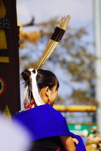 Close-up of woman in hair