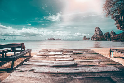 Scenic view of sea against sky