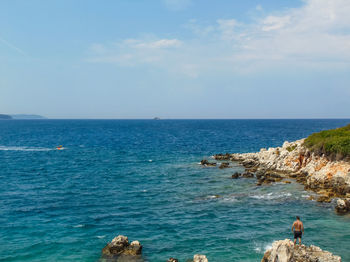 Scenic view of sea against sky