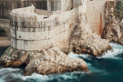 Rocks in sea