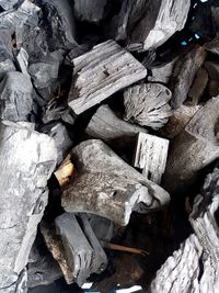 Full frame shot of logs