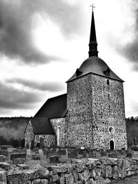 Low angle view of church against sky