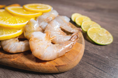 Close-up of food on cutting board