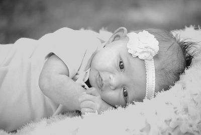 Close-up of baby sleeping