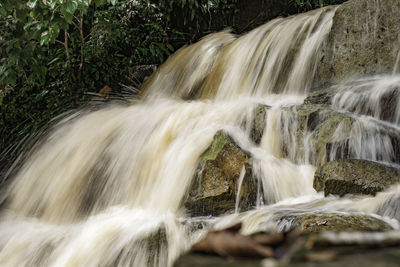 Scenic view of waterfall