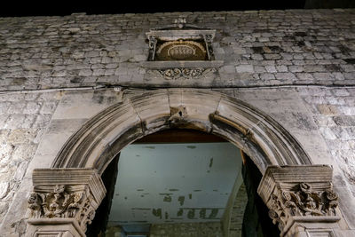 Low angle view of old historic building