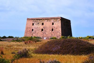 Low angle view of old ruins