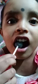 Close-up portrait of cute boy