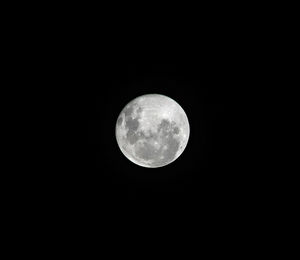 Low angle view of moon in sky