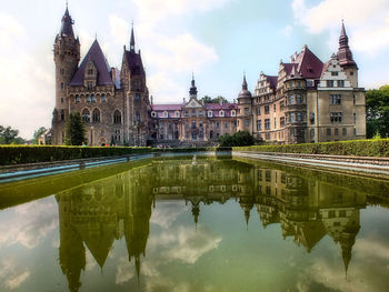 Reflection of temple in water