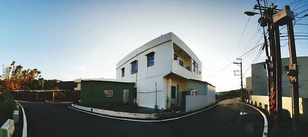 Houses against clear sky