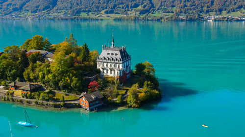 View of trees in lake