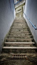 Low angle view of staircase in building