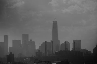 View of skyscrapers in city