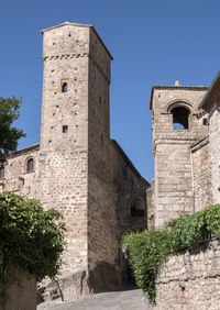 Low angle view of historic building against sky