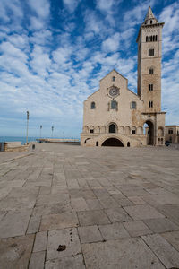 Exterior of historic building against sky