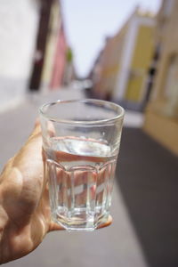 Close-up of glass of water