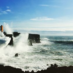 Scenic view of sea against sky