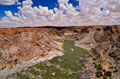 Scenic view of rock formations