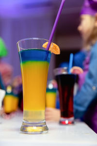 Close-up of drink on table