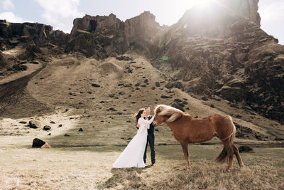 View of horse on landscape