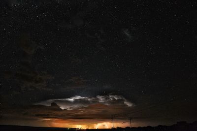 Low angle view of sky at night