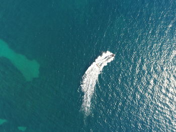 View of sea against blue sky