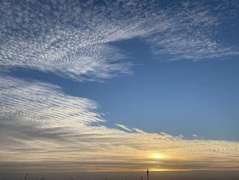 Low angle view of sky during sunset